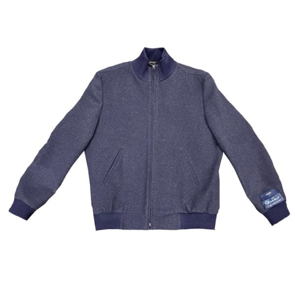 Limited Edition Baseball Jacket – Blue Melange for Cable Car Clothiers.