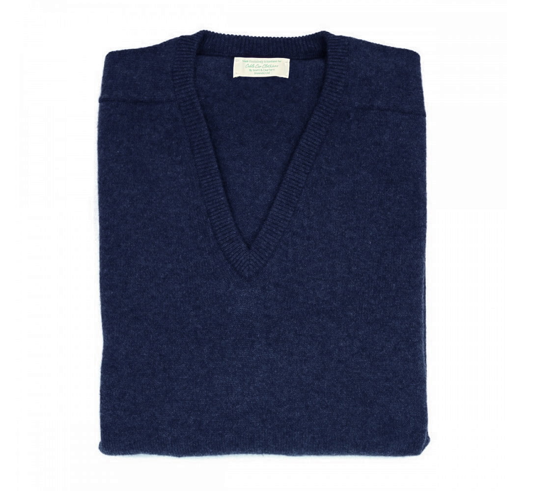 Scottish Lambswool Sweater – Navy