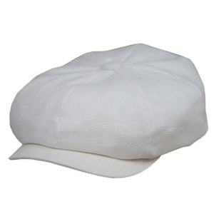 Linen Gatsby Cap - White from Cable Car Clothiers.