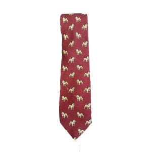 Wool Necktie – Bulldogs on Red from Cable Car Clothiers