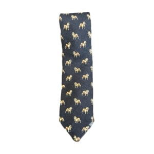 Wool Necktie – Bulldogs on Navy from Cable Car Clothiers