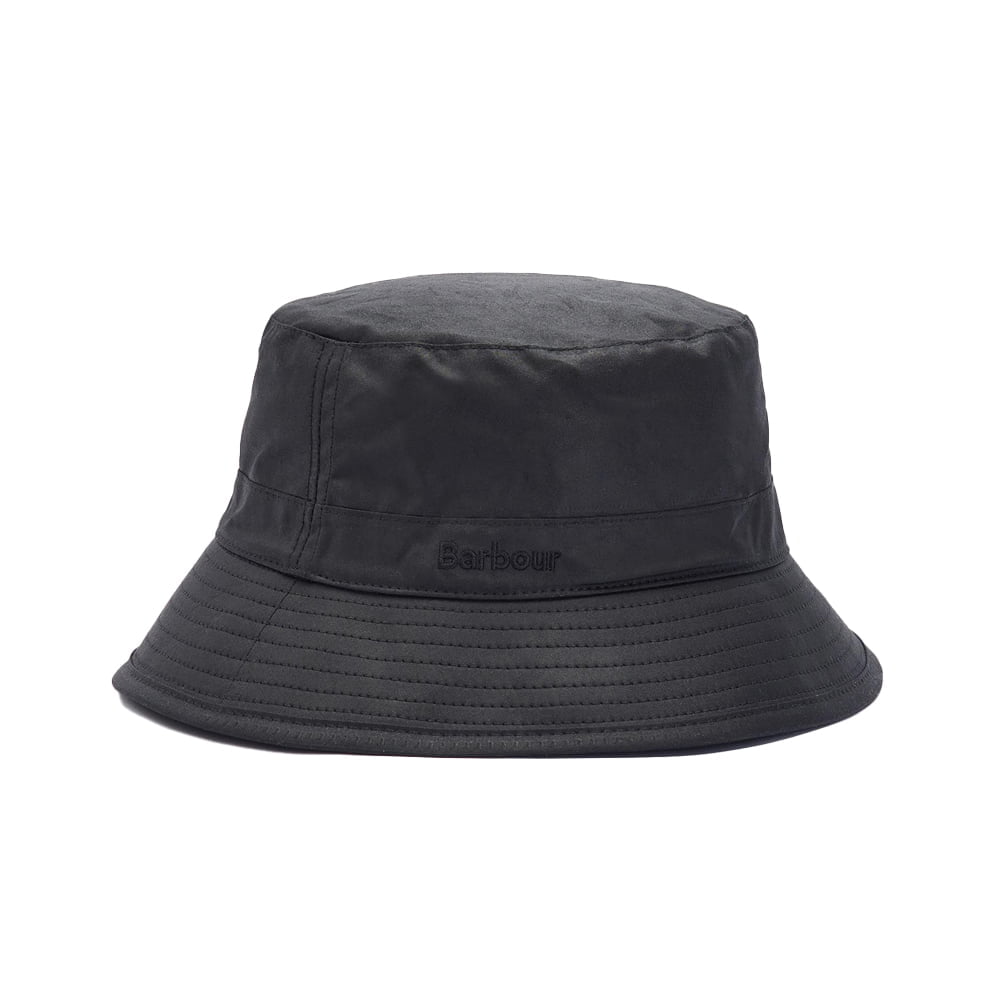 Waxed Bucket Hat - Black