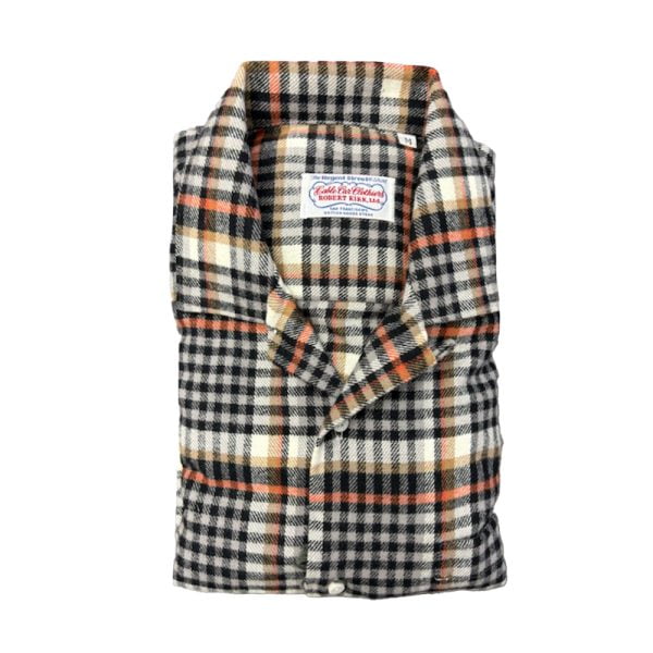 Cotton Twill Camp Shirt – Black/Orange by Cable Car Clothiers.