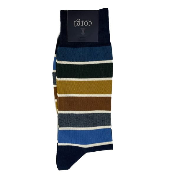 Cotton Blend Socks – Pantone Stripe by Corgi.