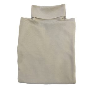 Merino Wool Pullover with Roll Collar – Cream by Scott & Charters for Cable Car Clothiers.