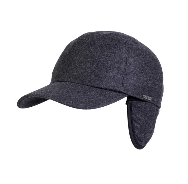 Wool Baseball Cap with Earflaps by Wigens.