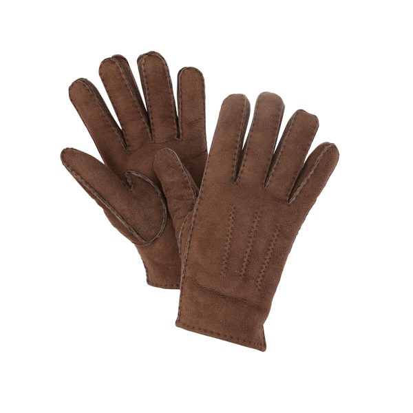 Shearling Gloves - Brown by Draper of Glastonbury.