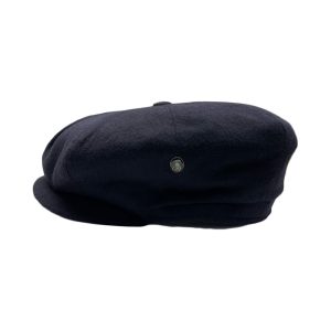 Cashmere Newsboy Cap by City Sport. (navy)