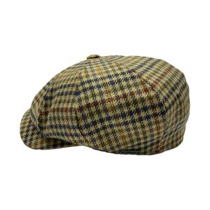 Newsboy Retro Cap – Tan Tweed by Wigens.