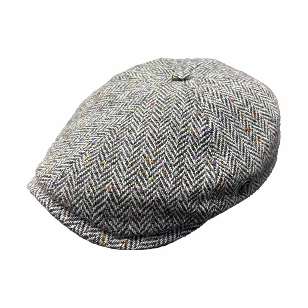 Slim Newsboy Relax Cap - Grey Tweed by City Sport.