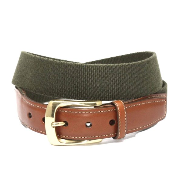 Surcingle European Belt – Solid by Torino Leather. (olive)