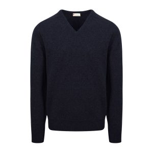 Geelong Lambswool Sweater - Navy made for Cable Car Clothiers.