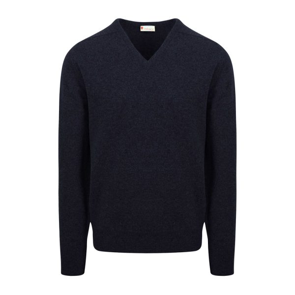 Geelong Lambswool Sweater - Navy made for Cable Car Clothiers.