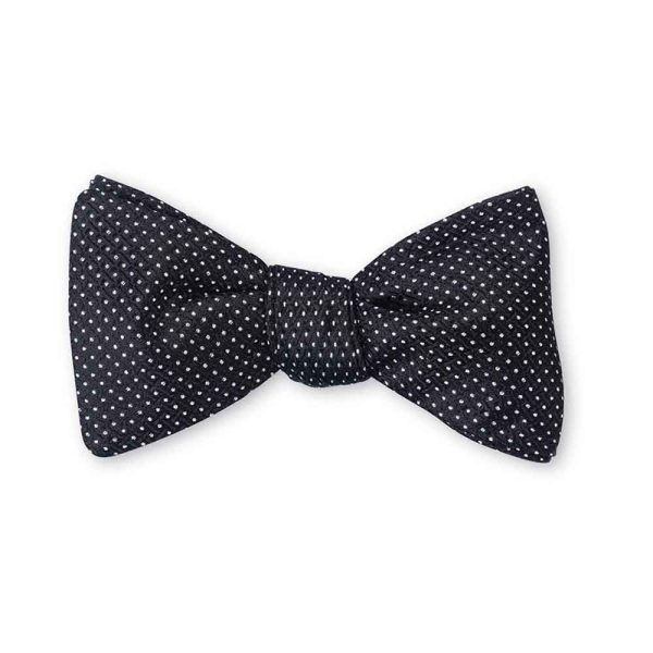 Runnymede Pin Dots Bow Tie (black)