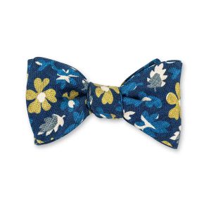 Walham Floral Bow Tie (navy)