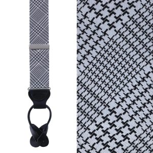 Button End - Houndstooth by Trafalgar. (detail)