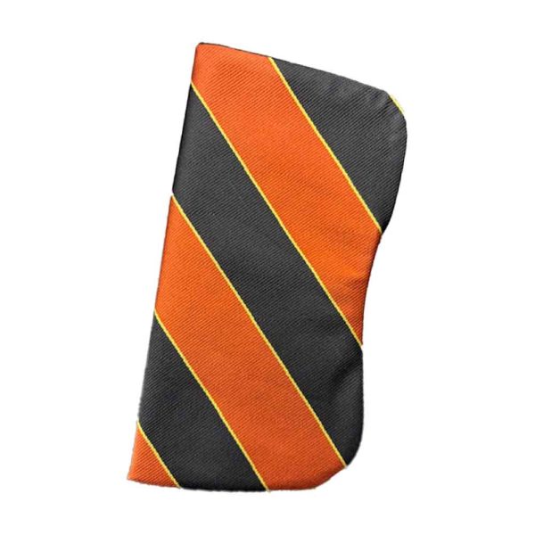 Eyeglass Case - Navy Stripe (orange)