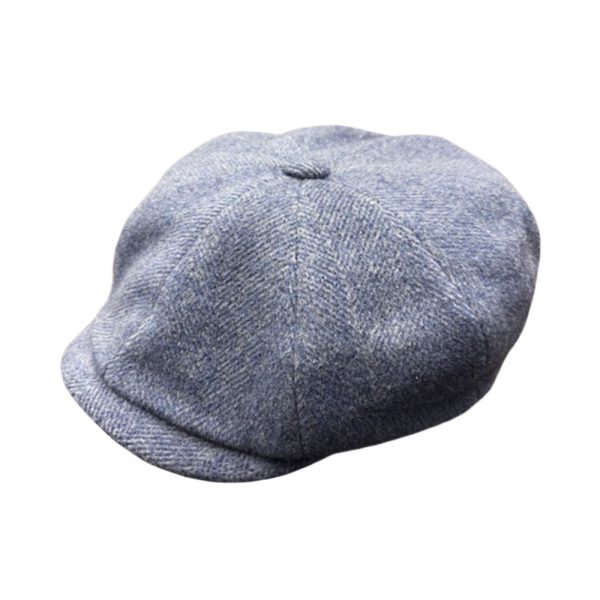 Cashmere Kyoto Newsboy Cap by Alfonso D'Este. (navy)