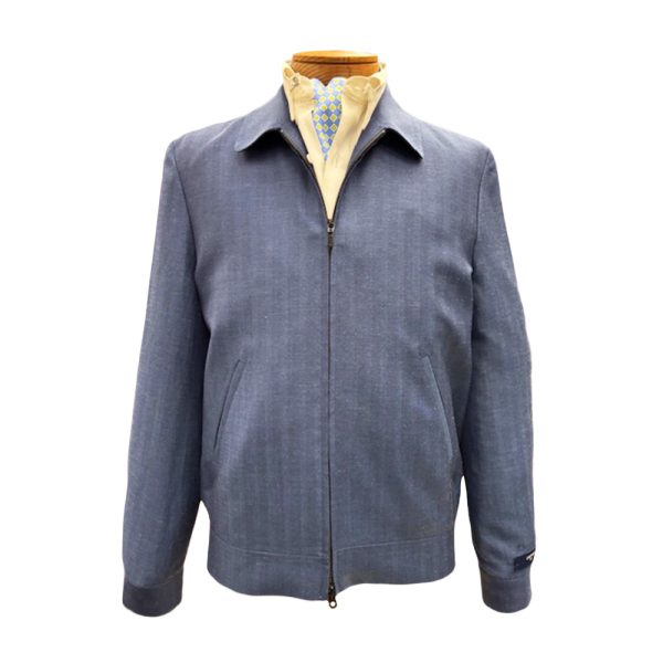 Dalton Jacket - Blue Herringbone for Cable Car Clothiers.