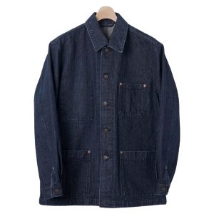 Denim French Work Jacket by Kamakura Shirts.