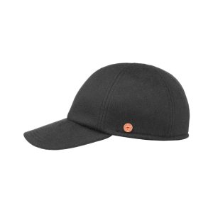 Lars Cashmere Baseball Cap by Mayser. (black)