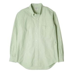 Vintage Ivy Oxford Shirt – Green by Kamakura Shirts. (green)