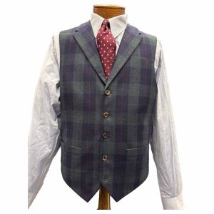 Dean Vest in Holiday Plaid made for Cable Car Clothiers.