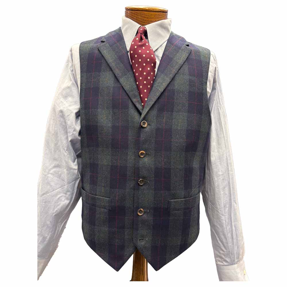 Dean Vest in Holiday Plaid made for Cable Car Clothiers.