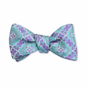 Bannock Medallion Bow Tie (violet/teal)