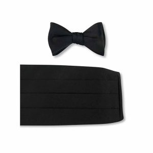 Cummerbund Set - Black Satin